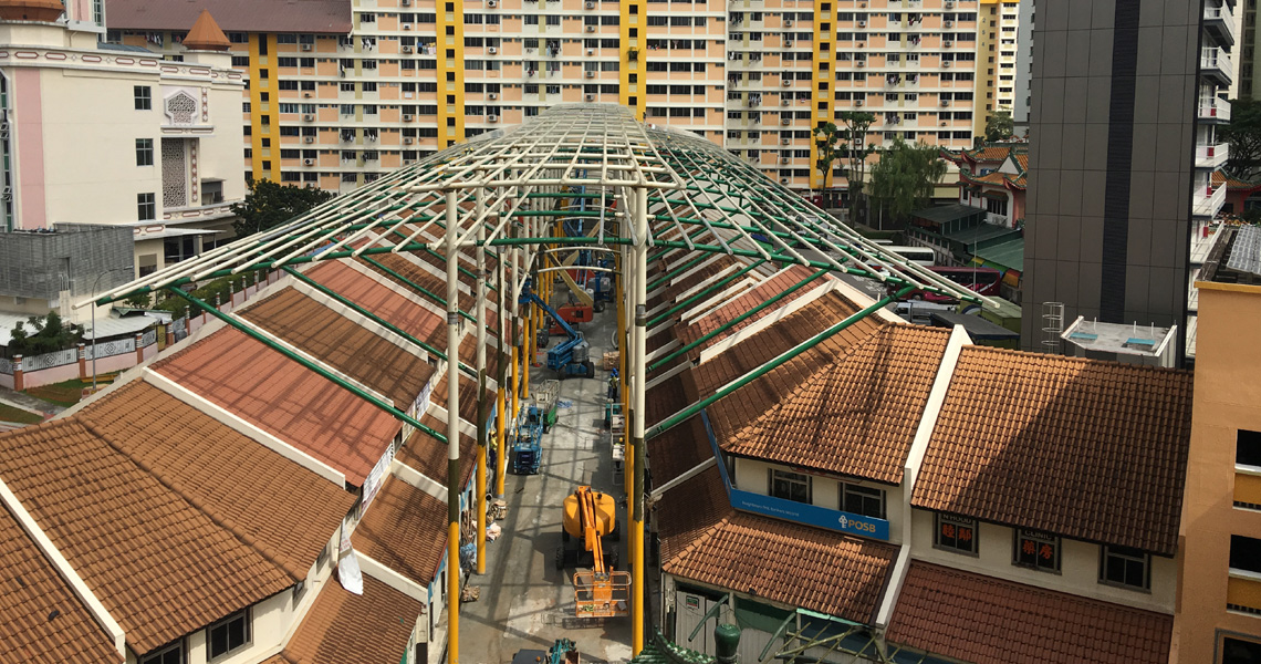 Steel structure at Bukit Panjang